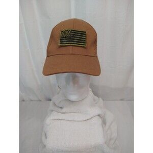Voodoo Tactical Brown Hat With Removable Embroidered Flag Patch